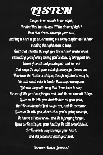 Listen sermon notes journal - listen,